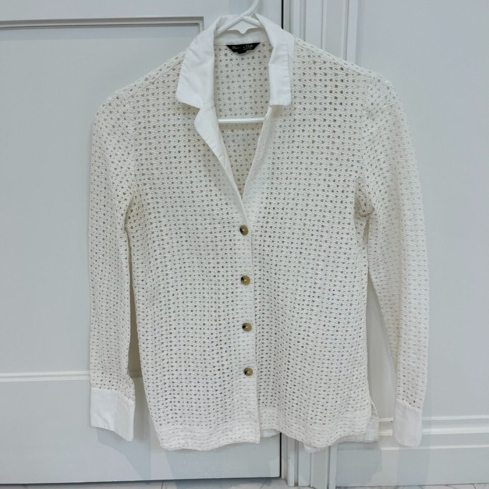 Massimo Dutti eyelet blouse